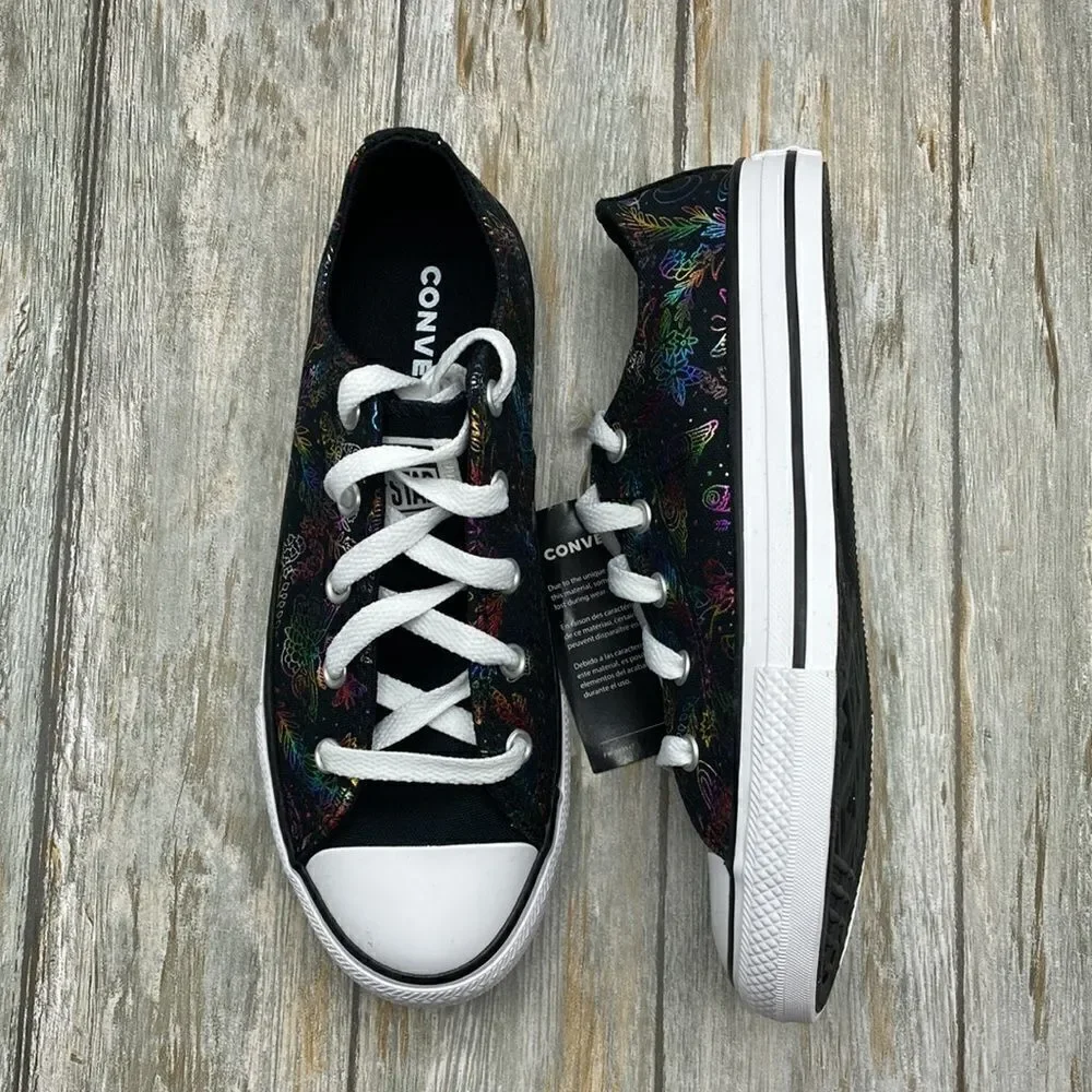 Little Girl Chuck Taylor All Star Butterfly Shine Low Top Sneaker Shoes Size 3